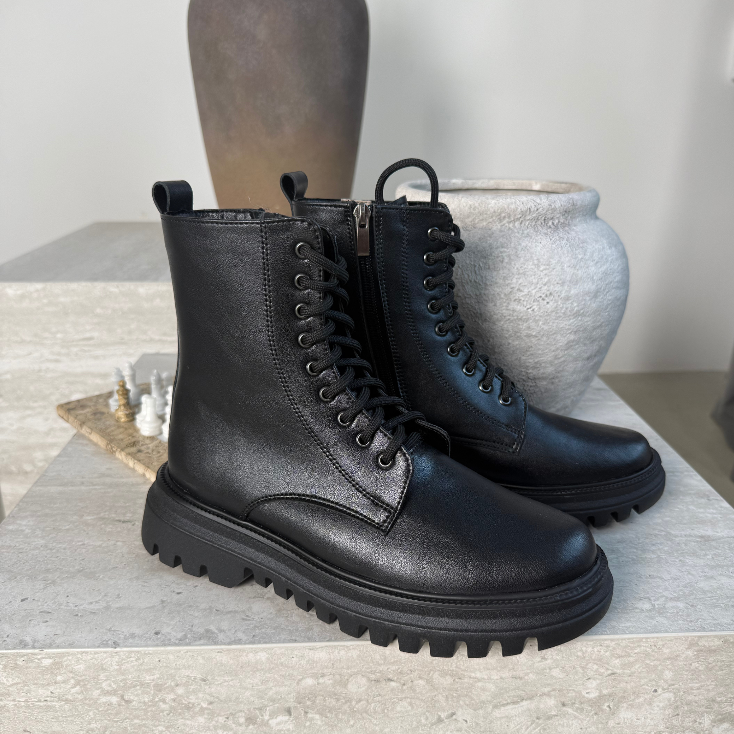 basic (2) Жіночі черевики шкіряні Basic ART48black (K) - Зображення 1