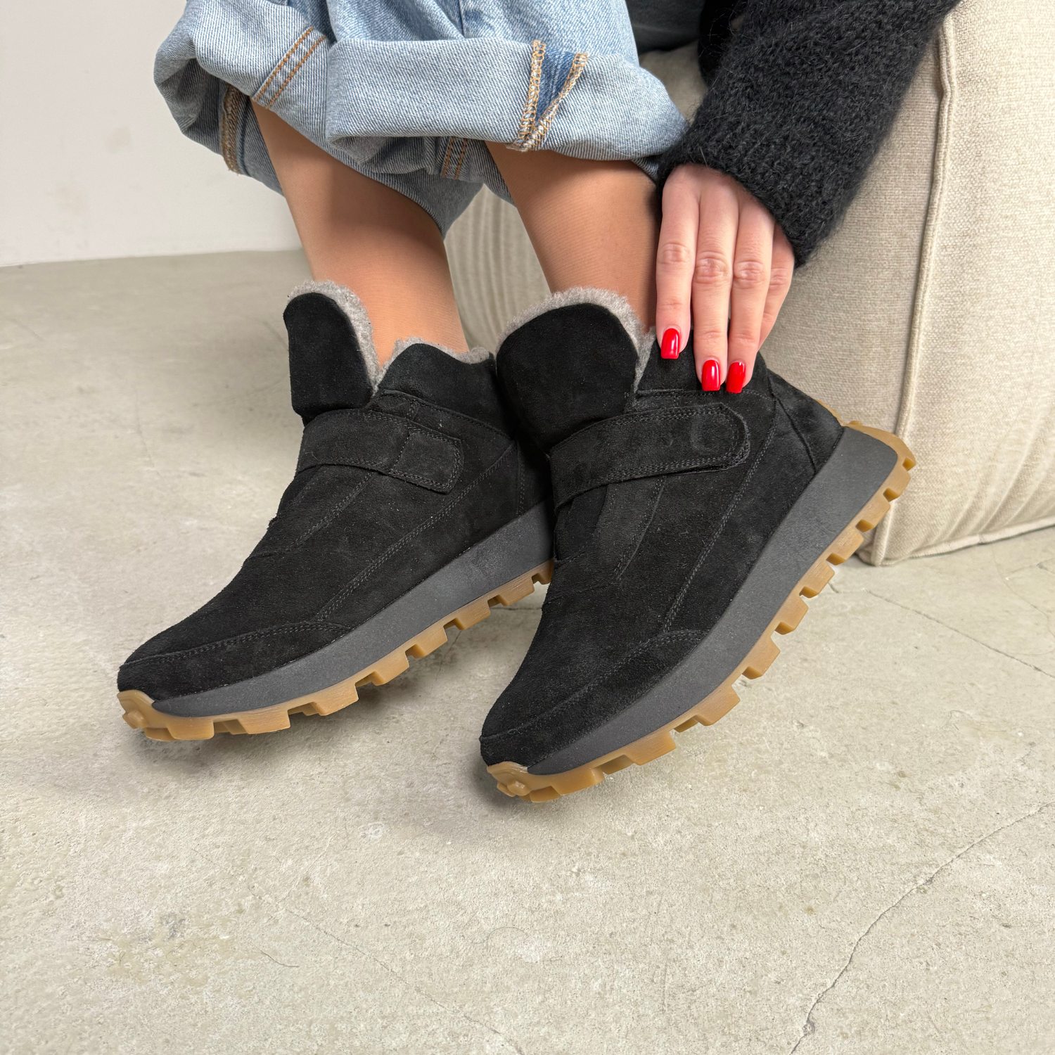 fox (6) Жіночі зимові кросівки Fox Fur ART 51 Black(S) - Зображення 1