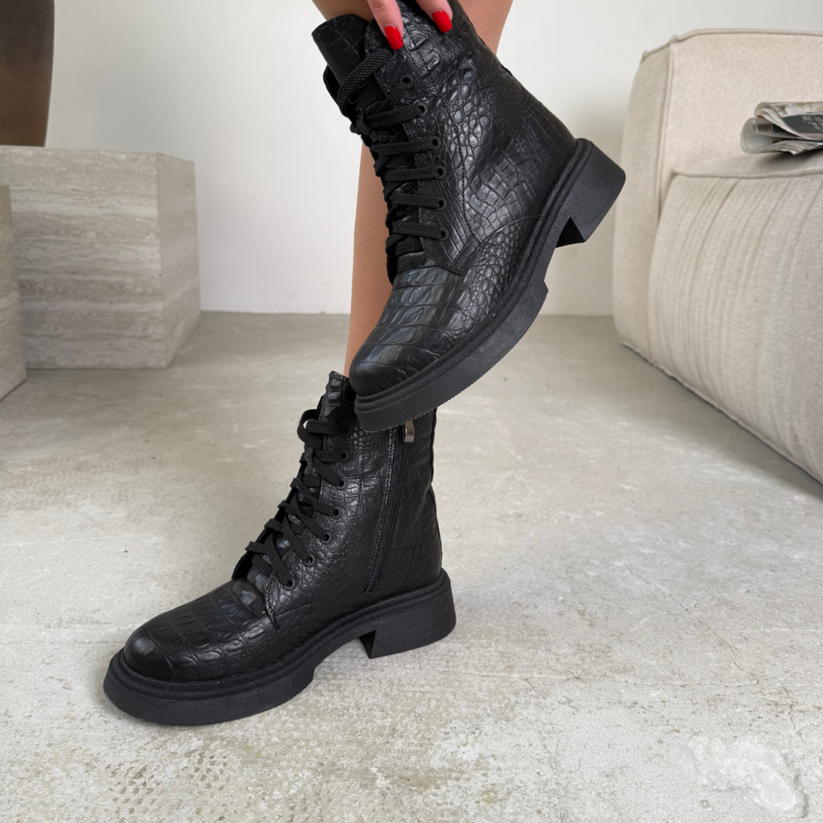 Жіночі черевики шкіряні Viper Art-19  Black(KR) - Зображення 4