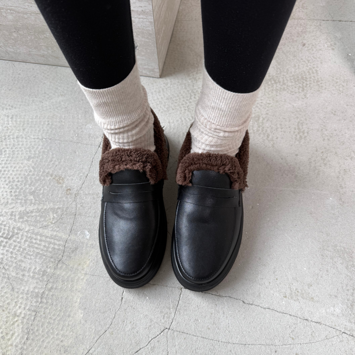 Жіночі лофери Comfort Fur ART 55 Black(K) - Зображення 7