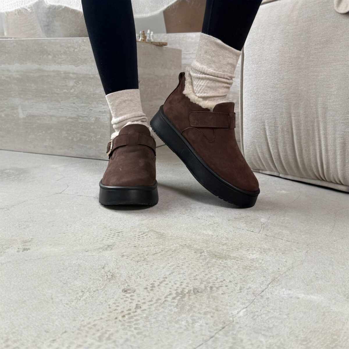 Жіночі черевики замшеві Cozy + ART 54 Brown(N) - Зображення 4