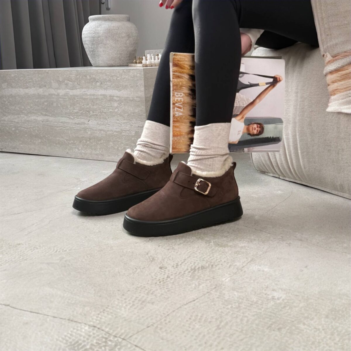 Жіночі черевики замшеві Cozy + ART 54 Brown(N) - Зображення 3