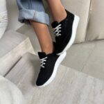 Жіночі кросівки замшеві Basic Black  ART 57 Black(S) - Зображення 3