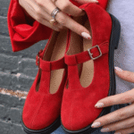 Жіночі туфлі Mary Jane Red