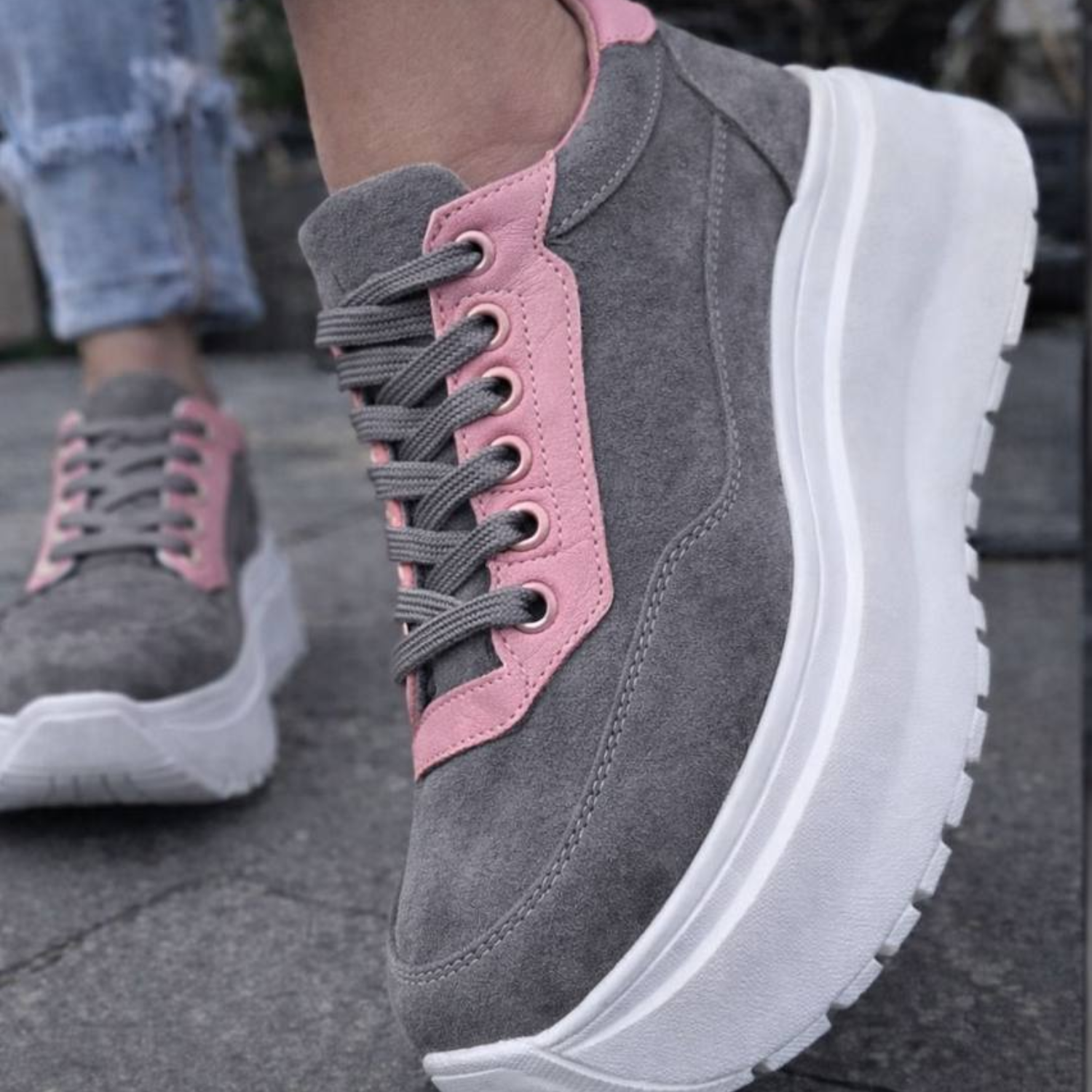 Virginia Gray1 Жіночі кросівки замшеві Virginia Gray - Зображення 1