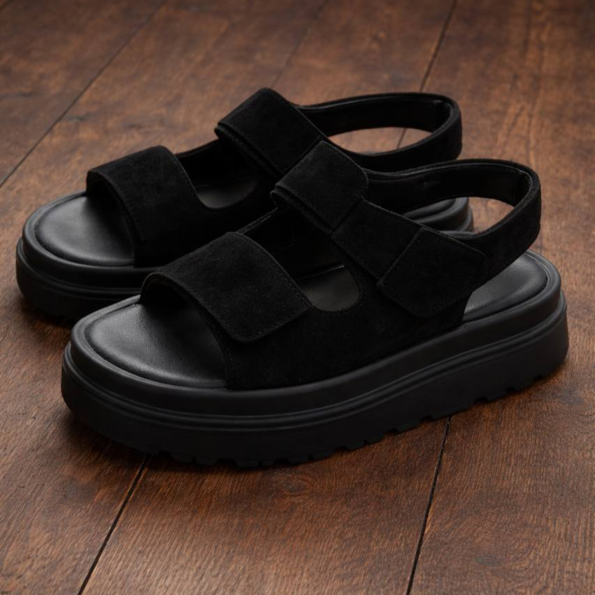 Жіночі сандалі замшеві - Air Walk Black - Зображення 4