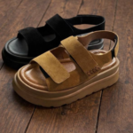 Жіночі сандалі замшеві - Air Walk Beige - Зображення 3
